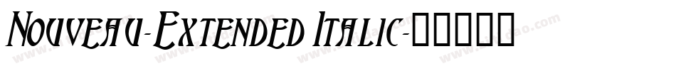 Nouveau-Extended Italic字体转换
